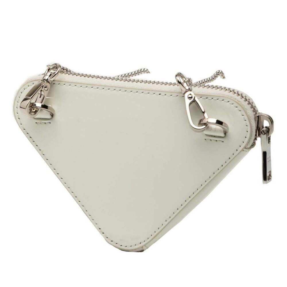 PRADA White Leather Shoulder Bag - Picture 2 of 6